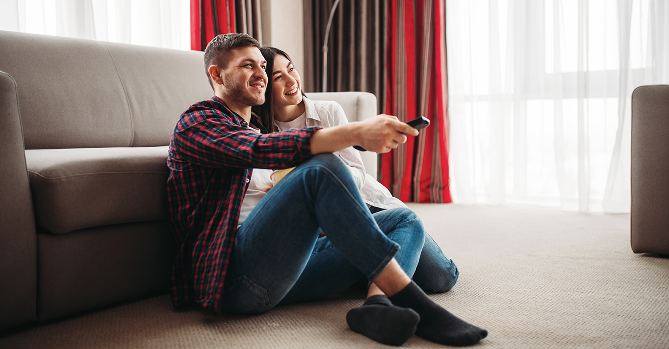couple sitting floor