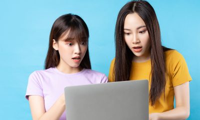 two girls shock watching