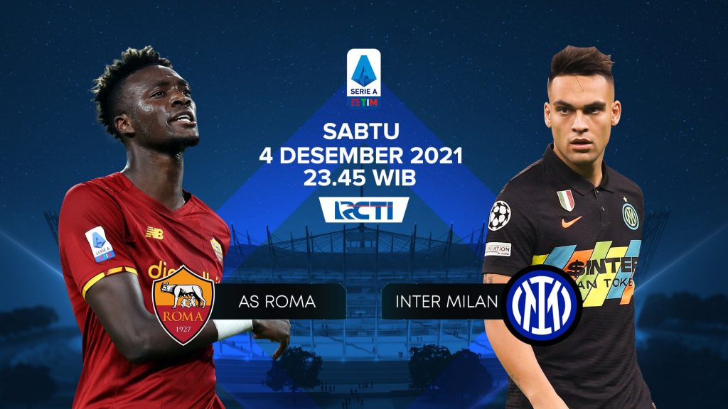 jadwal streaming as roma vs inter milan 4 desember