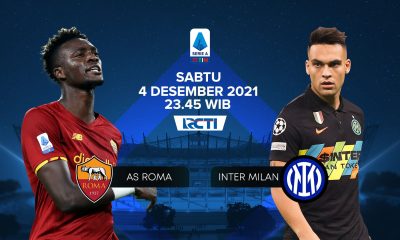 jadwal streaming as roma vs inter milan 4 desember