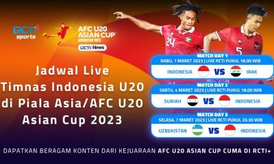 Jadwal Live Timnas Indonesia U20 di Piala Asia AFC U20 Asian Cup 2023
