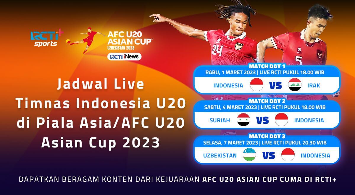 Jadwal Live Timnas Indonesia U20 di Piala Asia AFC U20 Asian Cup 2023