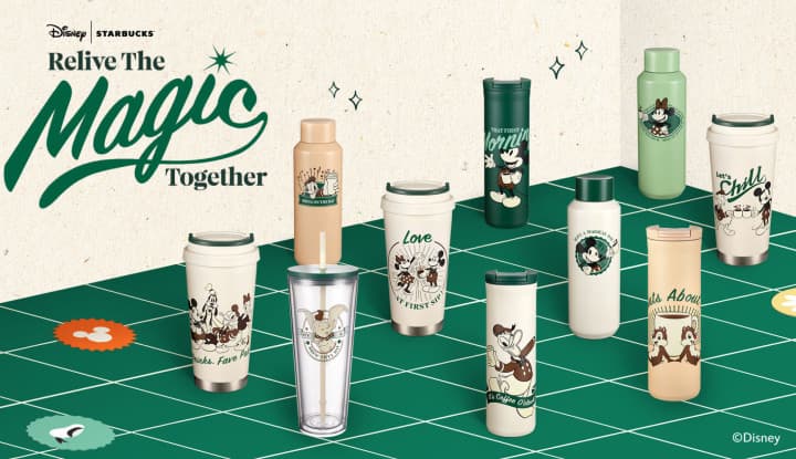 Hidupkan Kembali Keajaiban Disney dengan Desain Merchandise Starbucks Bergaya Vintage