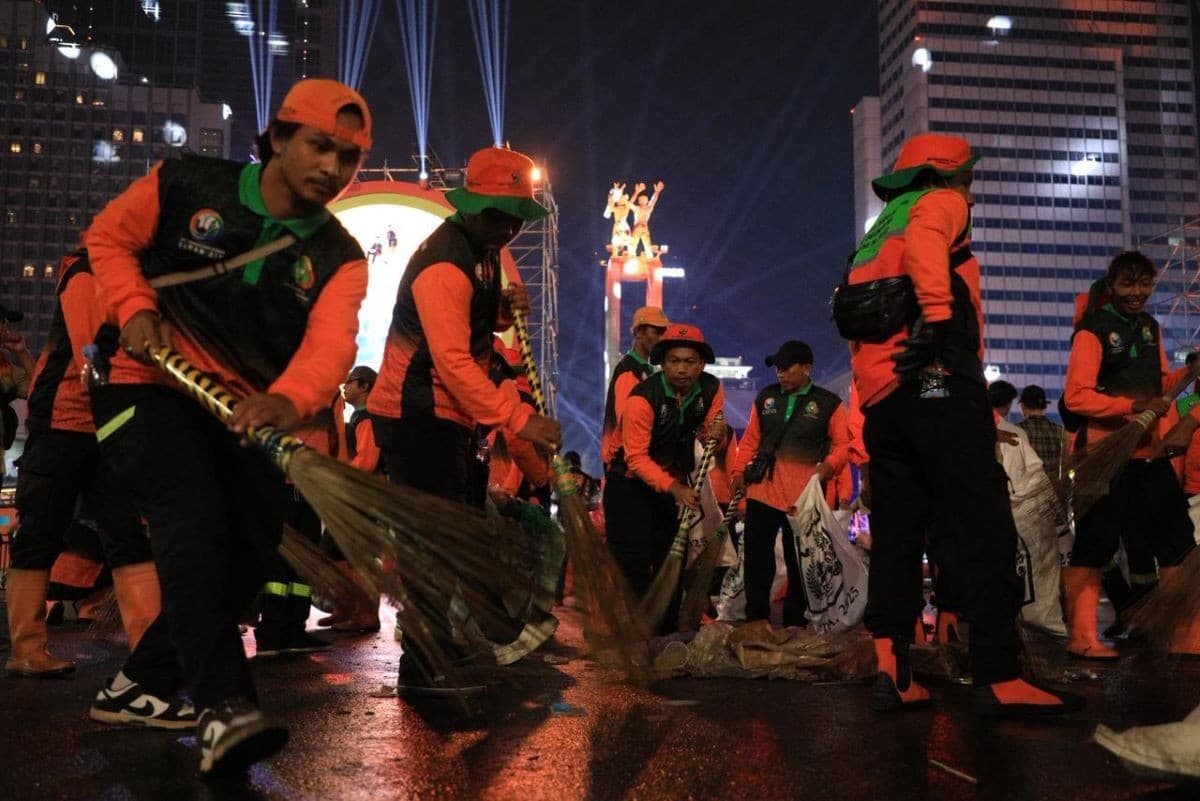 Sampah Sisa Perayaan Malam Tahun Baru di Jakarta Capai 91,41 Ton