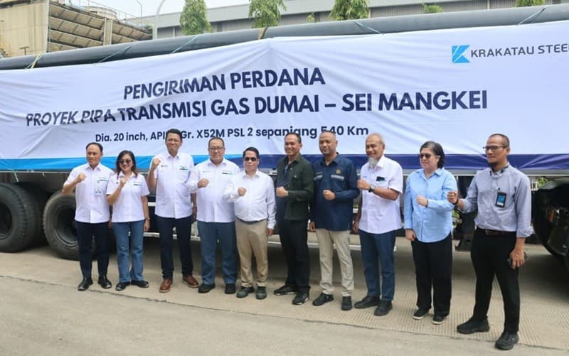 Krakatau Steel (KRAS) Mulai Kirim Pipa Baja ke Proyek Gas Dumai-Sei Mangkei