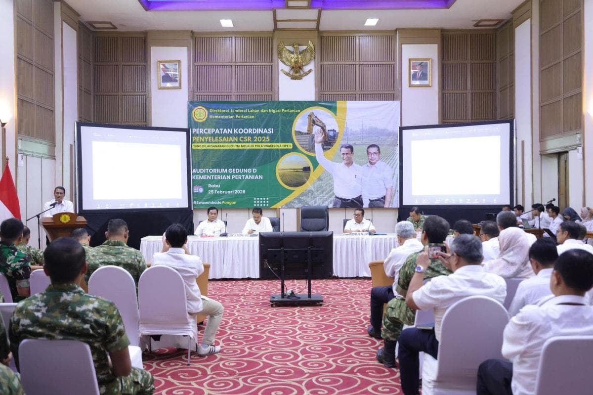 Mentan Kebut Kontrak Cetak Sawah 101 Ribu Hektare Tuntas dalam Sebulan