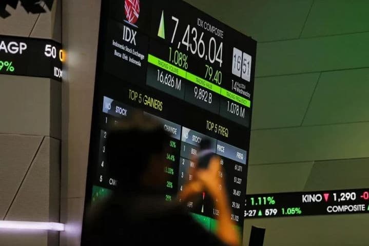 IHSG Ditutup Naik 1,41 Persen ke 7.440, Mayoritas Sektor Hijau