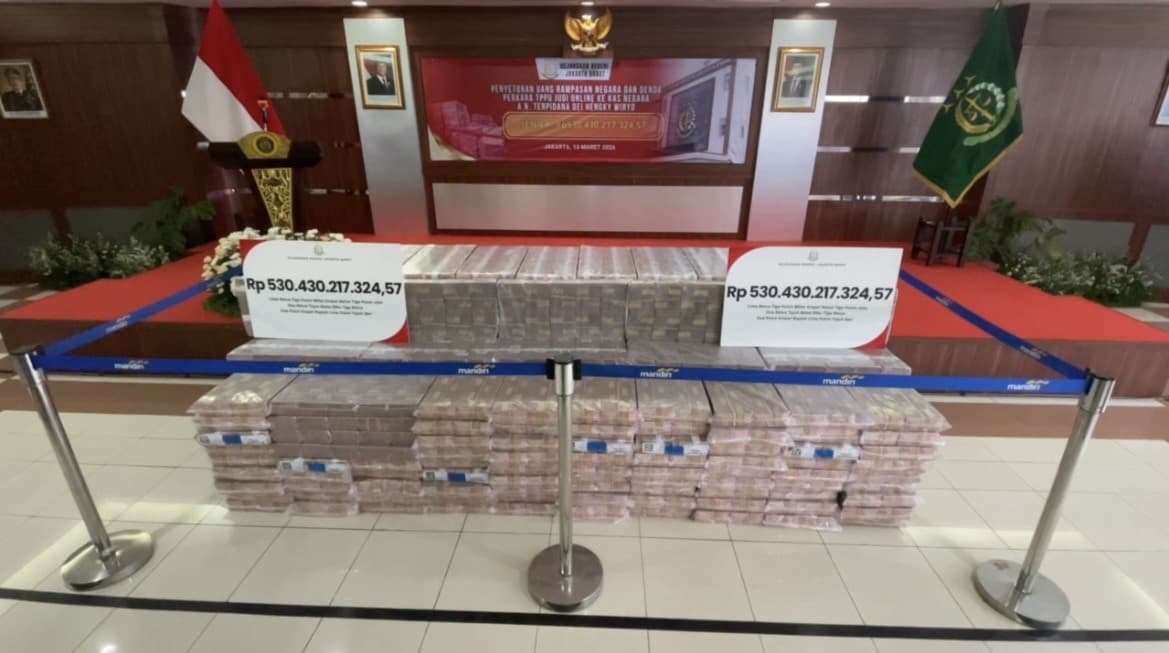 Kejaksanaan Negeri Jakbar Setor Rampasan Judol Senilai Rp530 Miliar ke Kas Negara