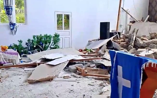 Gereja Kalvari Ternate Rusak Usai Diguncang Gempa Magnitudo 7,6 Bitung