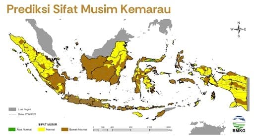 BMKG: Sebagian Besar Wilayah Indonesia Mulai Masuki Kemarau pada April-Juni 2026