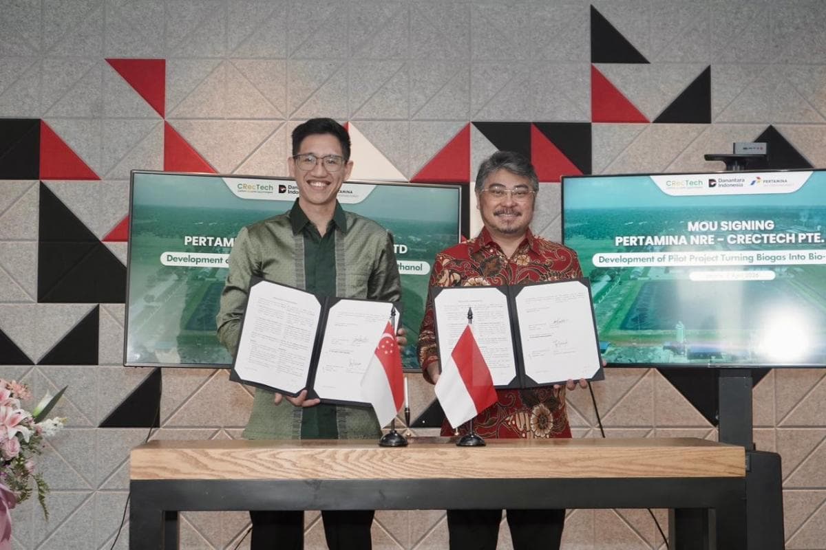 Pertamina Gaet CRecTech Singapura Garap Bisnis Biometanol di KEK Sei Mangkei