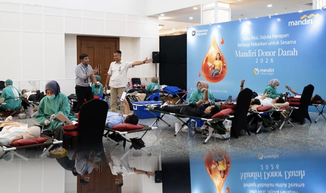 Berbagi Kebaikan, Mandiri (BMRI) Gelar Donor Darah Massal bagi 2.800 Pendonor