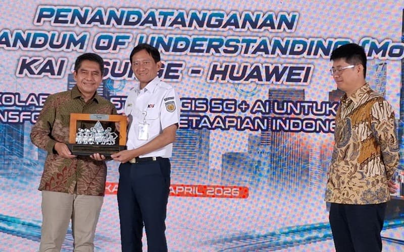 KAI Gandeng WIFI-Huawei demi Percepat Inovasi 5G-AI di Sistem Perkeretaapian