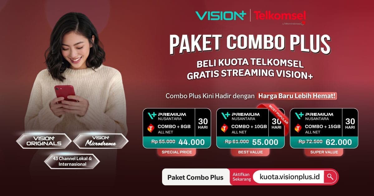 Streaming Kini Lebih Hemat, Kolaborasi Telkomsel dan Vision+ Tawarkan Harga Ramah Kantong