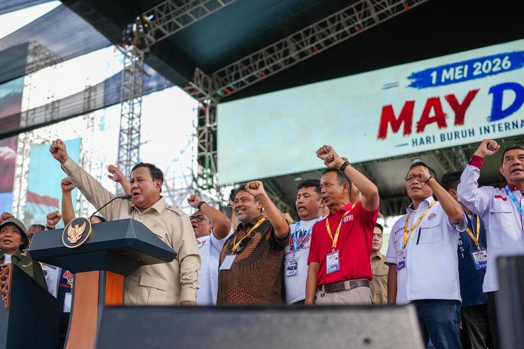 Temui Buruh saat May Day 2026, Prabowo Tegaskan Tak Gentar Bela Rakyat