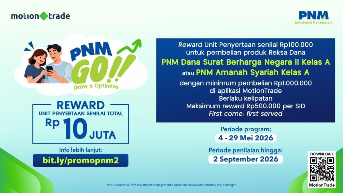 Kesempatan Emas! Promo “PNM Go!!” Hadir di MotionTrade, Total Reward Hingga Rp10 Juta