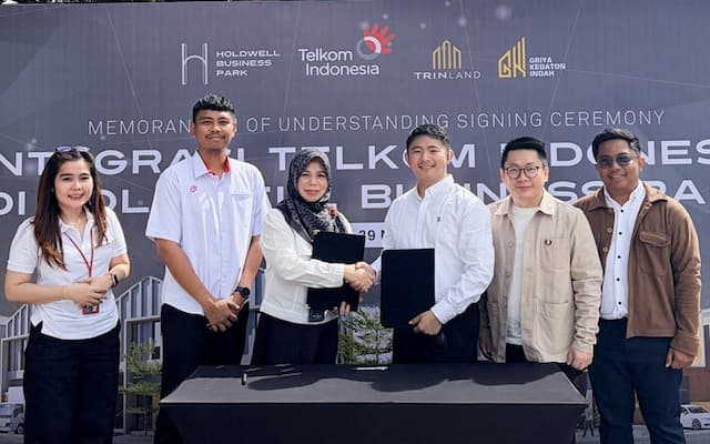 Trinland (TRIN) Gandeng Telkom (TLKM) Bangun Infrastruktur Digital di Holdwell Business Park