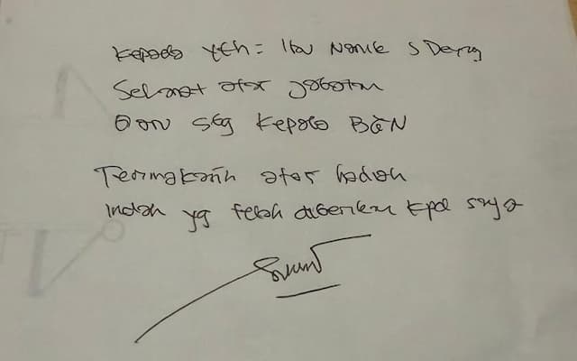 Sony Sonjaya Tulis Pesan untuk Kepala BGN Nanik S Deyang Sebelum Ditahan