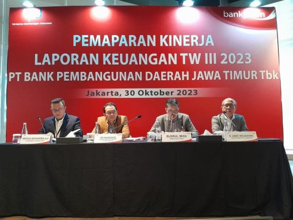 Kredit Melejit 12,96 persen, Bank Jatim (BJTM) Cetak Laba Bersih hingga Rp1,09 T