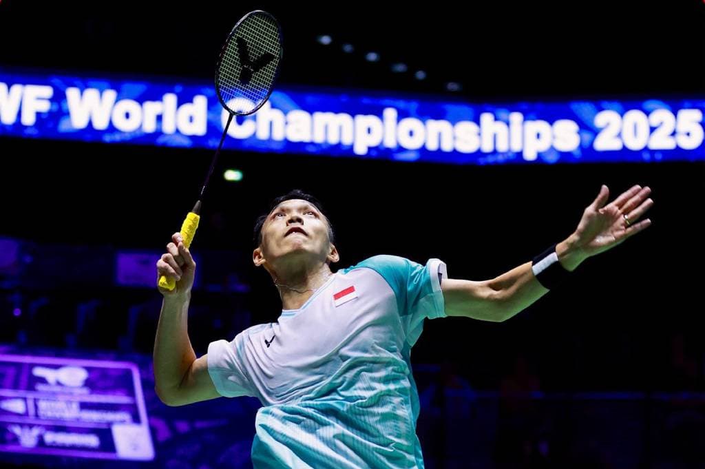 Jonatan Christie Melaju ke 32 Besar BWF World Championships 2025 usai Singkirkan Wakil Jerman