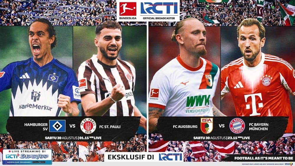 Dua Derby Paling Panas Bundesliga 2025 Live RCTI! Augsburg Tantang Bayern, Hamburg Siaga Tempur