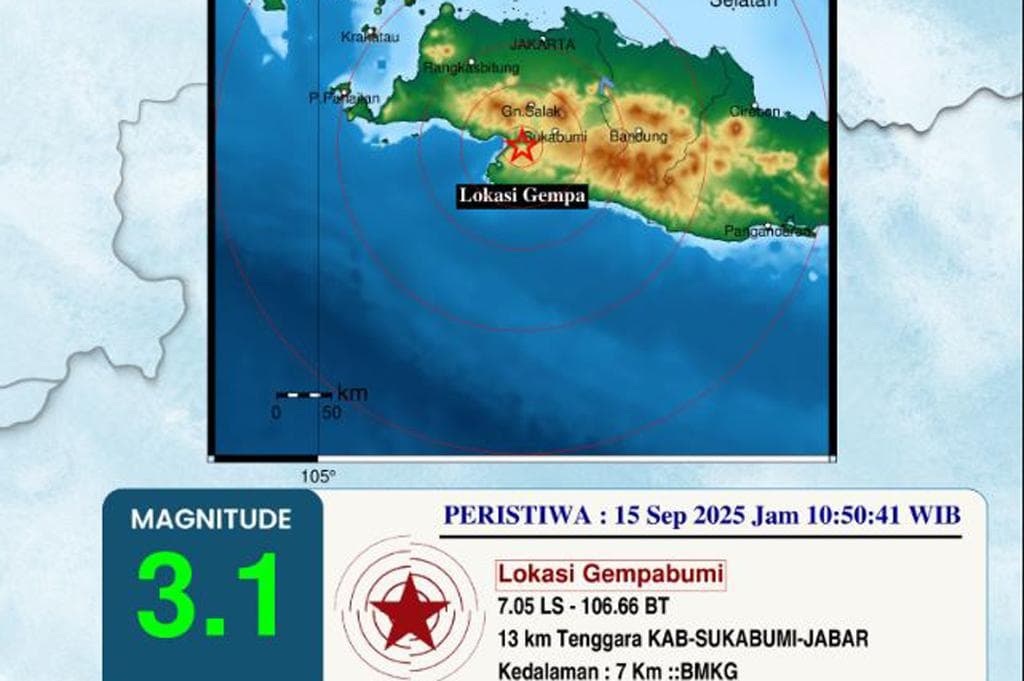 BMKG Ungkap Penyebab Gempa Sukabumi M3,1 akibat Aktivitas Sesar Aktif BMKG Ungkap Penyebab Gempa Sukabumi M3,1 akibat Aktivitas Sesar Aktif