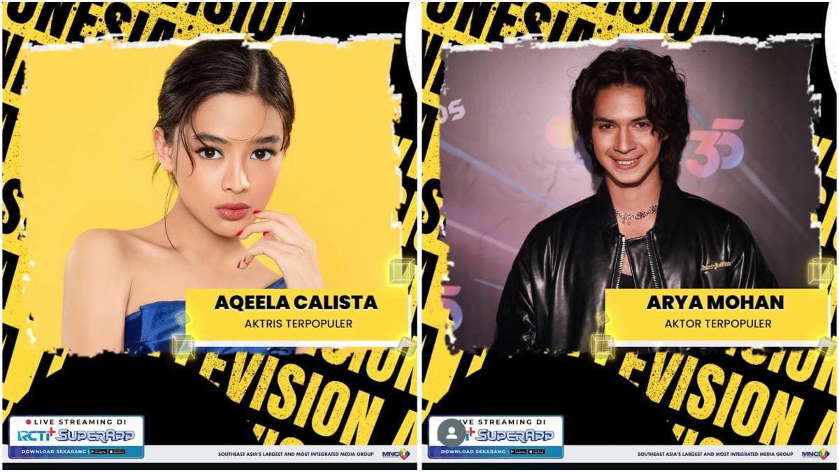 Daftar Lengkap Pemenang Indonesian Television Awards 2025, Aqeela Calista dan Arya Mohan Boyong Piala!