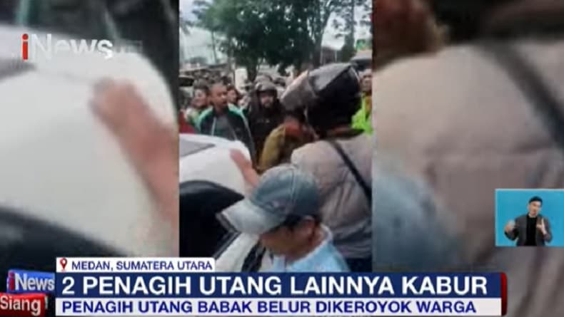 Ketahuan Bohong Tuduh Targetnya Pelaku Tabrak Lari, Debt Collector Diamuk Massa di Medan
