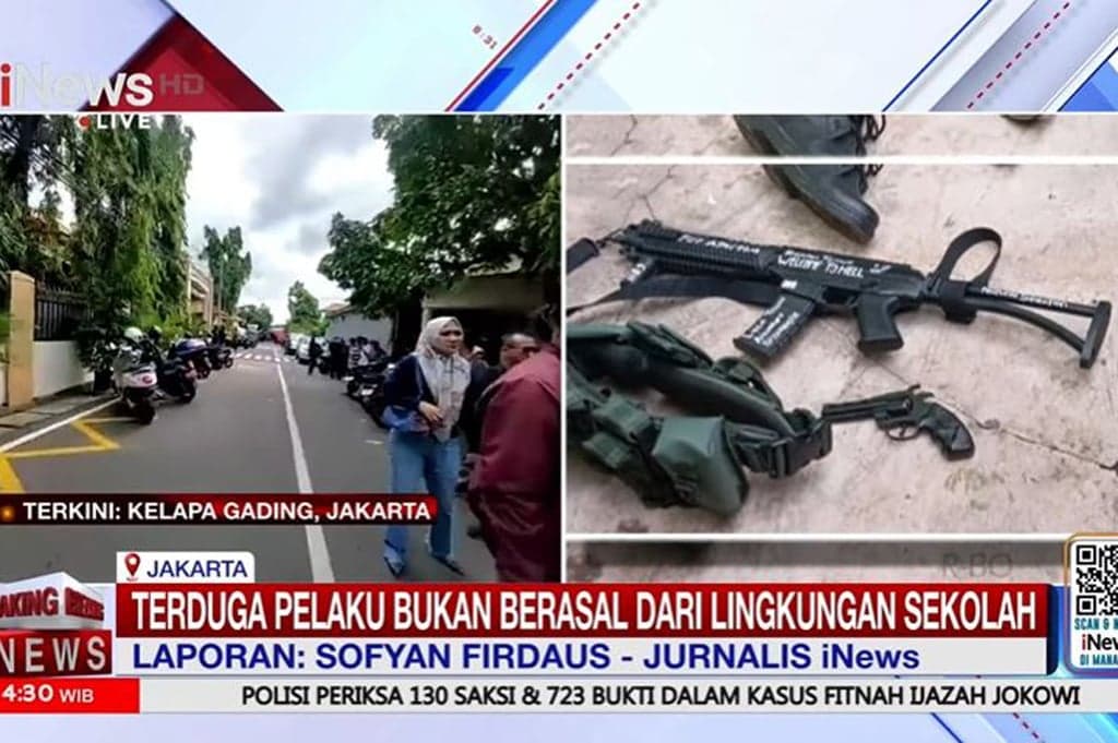 Ledakan di SMAN 72 Jakarta, Ditemukan Benda Mirip Senjata AK47 dan Pistol Glock
