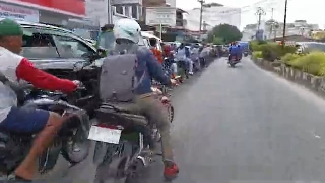 Antrean BBM di Asahan Masih Terjadi, Ratusan Kendaraan Mengular Panjang