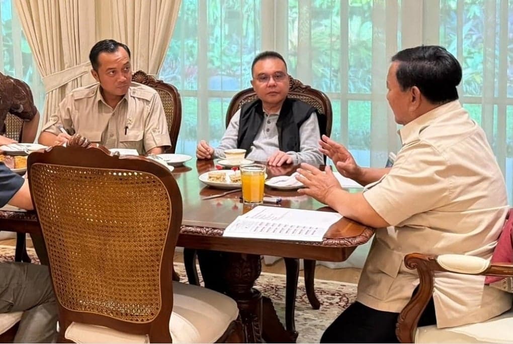 Prabowo Bertemu Dasco, Terima Laporan soal Rehabilitasi Pascabencana Sumatra