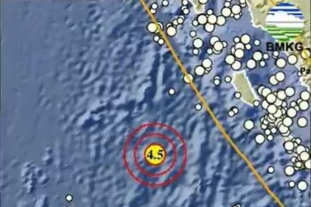 Gempa Hari Ini Magnitudo 4,5 Guncang Mentawai Sumbar
