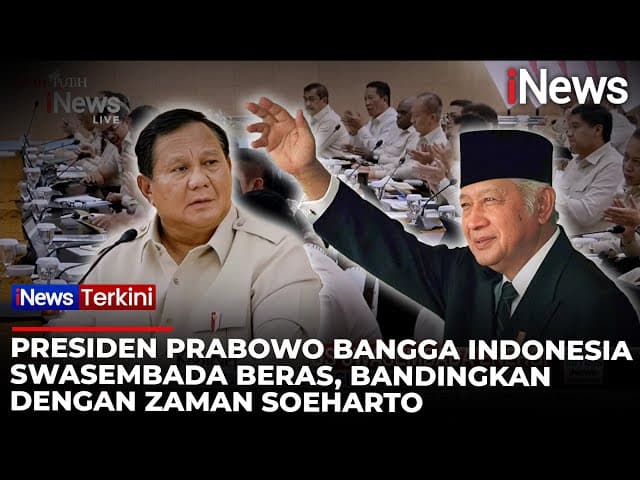 Presiden Prabowo: Cadangan Beras Indonesia Tertinggi Sepanjang Sejarah, Lampaui Era Soeharto 
