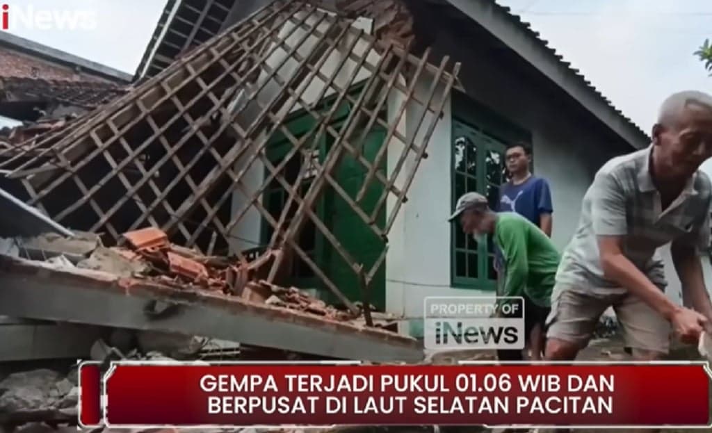 BNPB: Gempa Pacitan M6,4 Berdampak di 3 Provinsi, Puluhan Orang Luka