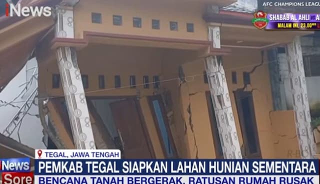 Penampakan 464 Rumah Rusak hingga Roboh Diguncang Tanah Bergerak di Padasari Tegal
