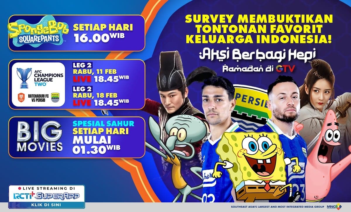 Ramadan 2026 Makin Seru! GTV Sajikan Persib di AFC Champions League Two