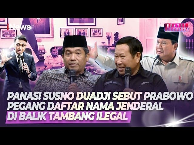 Susno Duadji Ungkap Prabowo Kantongi Daftar Jenderal yang Diduga ‘Bermain’ di Tambang Ilegal