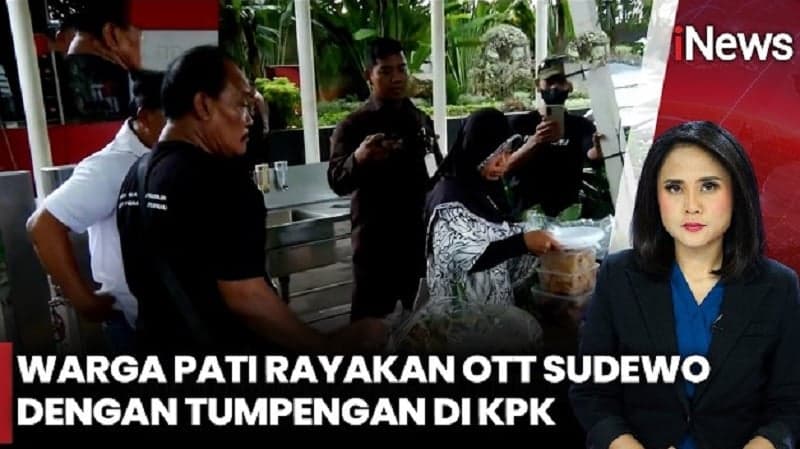 Penampakan Warga Pati Tumpengan di KPK usai OTT Sudewo, Dugaan Setoran Jabatan Tembus Rp2,6 Miliar