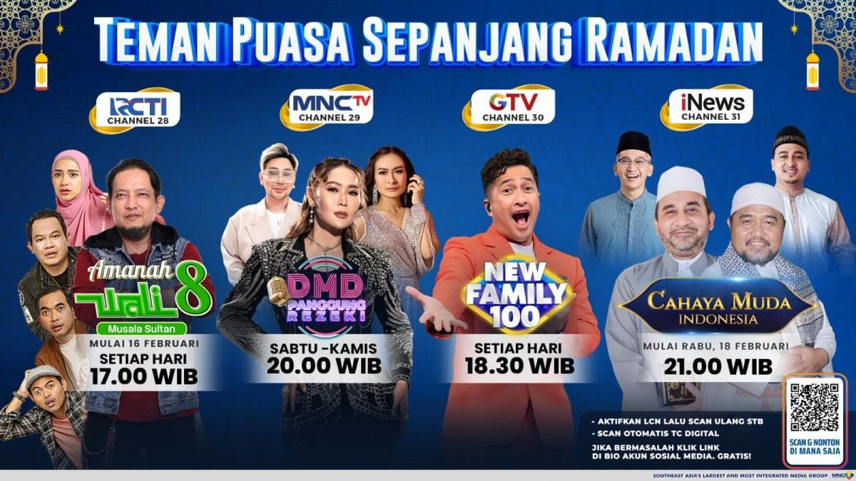 RCTI, MNCTV, GTV dan iNews Siap Jadi Teman Puasa Sepanjang Ramadan dari Waktu Berbuka hingga Malam