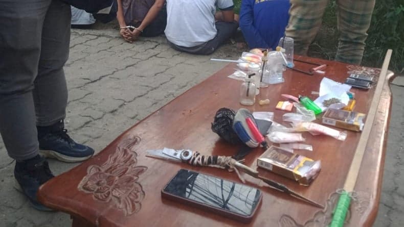 Penggerebekan Kampung Narkoba di Palembang, 6 Orang Ditangkap