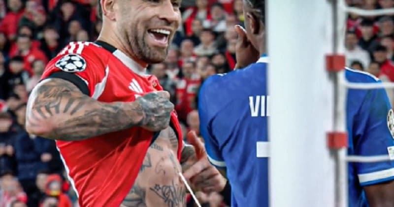 Viral Nicolas Otamendi Pamer Tato Piala Dunia ke Vinicius Junior