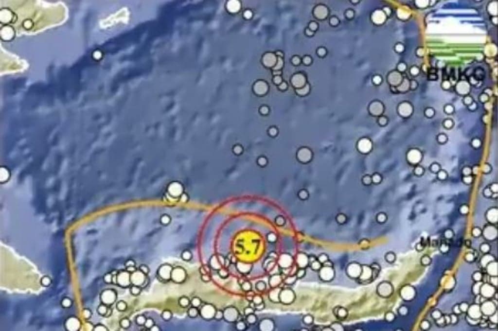 Gempa Hari Ini Magnitudo 5,7 Guncang Buol Sulteng, Tidak Berpotensi Tsunami