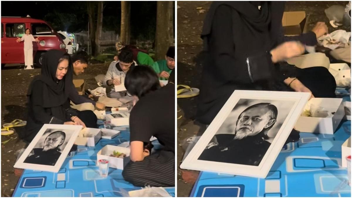 Bikin Heboh! Karina Ranau Sahur di Makam Epy Kusnandar