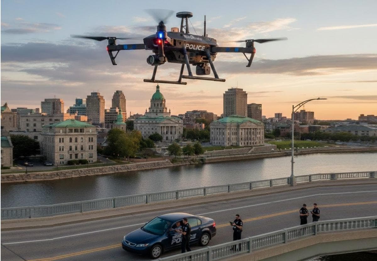 Aneh! Pengemudi Kena Tilang karena Lihat Drone Diterbangkan Polisi