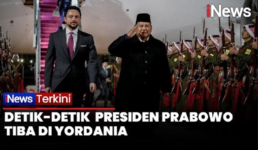 Momen Presiden Prabowo Disambut Putra Mahkota Pangeran Al Hussein saat Tiba di Yordania