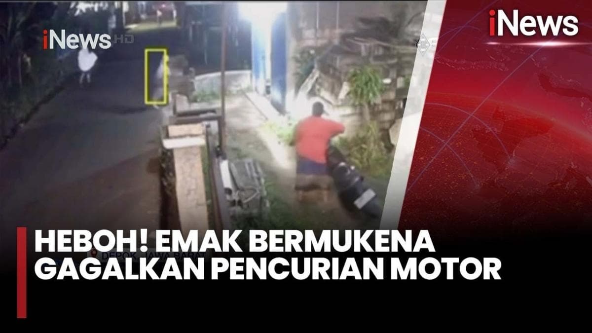 Viral Video Emak-Emak Bermukena Gagalkan Pencuri Motor di Depok, Pelaku Kabur Diteriaki Maling