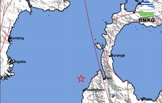 Gempa Hari Ini Guncang Donggala Sulteng, Getaran Terasa hingga Palu dan Sigi