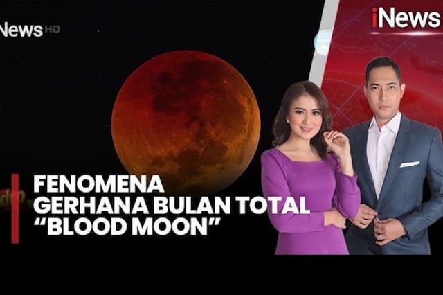 Fenomena Gerhana Bulan Blood Moon Hiasi Langit Indonesia