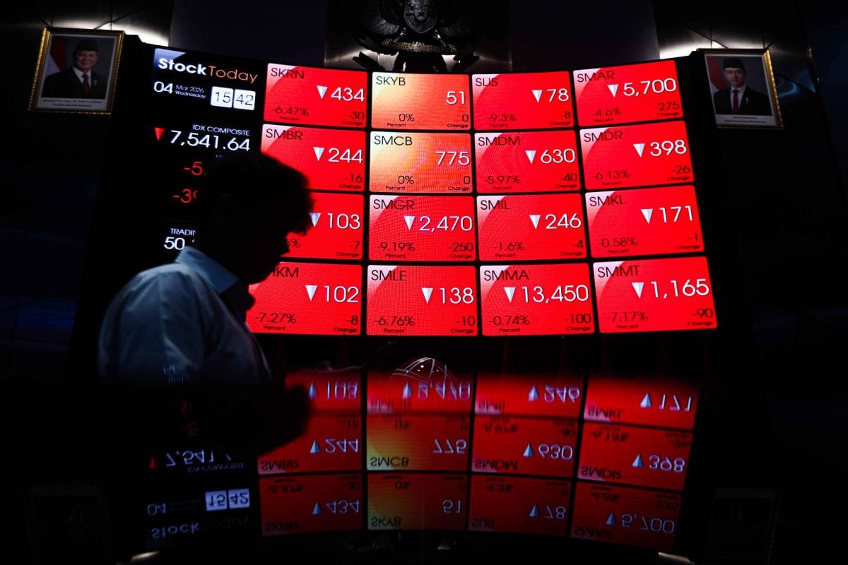 IHSG Dibuka Anjlok ke Level 7.338, 288 Saham Ikut Melemah