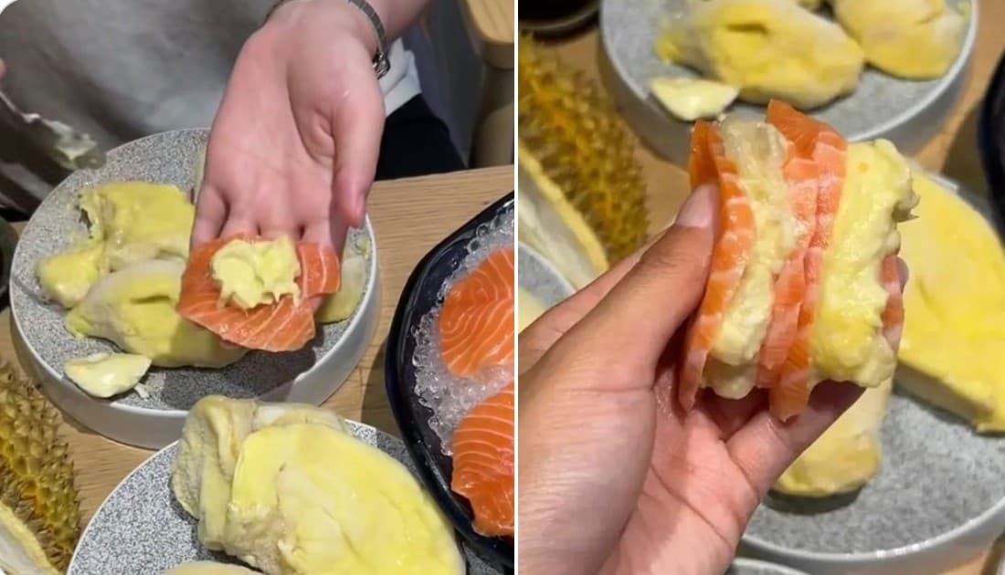 Viral Salmon Dicampur Durian, Netizen Heboh: Tambah Jengkol Coba!